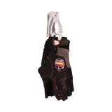 ergodyne® ProFlex 901 Half-Finger Leather Impact Gloves, Black, X-Large, Pair, Ships in 1-3 Business Days (EGO17785) 1 Pair