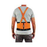 ergodyne® ProFlex 100HV Economy Hi-Vis Spandex Back Support Brace, 2X-Large, 42" to 46" Waist, Black/Orange, Ships in 1-3 Business Days (EGO11886) Each