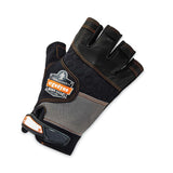 ergodyne® ProFlex 901 Half-Finger Leather Impact Gloves, Black, Large, Pair, Ships in 1-3 Business Days (EGO17784) 1 Pair