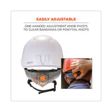 ergodyne® Skullerz 8974V Class E Safety Helmet w/8991 Visor Kit, Smoke Lens, 6-Pt Ratchet Suspension, White, Ships in 1-3 Business Days (EGO60216) Each