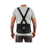 ergodyne® ProFlex 1600 Standard Elastic Back Support Brace, 3X-Large, 46" to 52" Waist, Black, Ships in 1-3 Business Days (EGO11107) Each