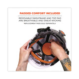 ergodyne® Skullerz 8975LED Class C Safety Helmet w/8981 Universal LED Headlamp, 6-Pt Ratchet Susp, White, Ships in 1-3 Business Days (EGO60205) Each