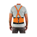 ergodyne® ProFlex 100HV Economy Hi-Vis Spandex Back Support Brace, X-Small, 20" to 25" Waist, Black/Orange, Ships in 1-3 Business Days (EGO11881) Each
