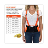ergodyne® ProFlex 100HV Economy Hi-Vis Spandex Back Support Brace, Small, 25" to 30" Waist, Black/Orange, Ships in 1-3 Business Days (EGO11882) Each