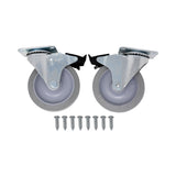 Rubbermaid® Commercial Caster Kit for Mega BRUTE Mobile Collector, Swivel Mount Plate, 5" Wheel, Black, 2/Set (SGSFG9W71L1GRAY) Each