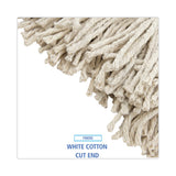 Boardwalk® Premium Cut-End Wet Mop Heads, Cotton, 16oz, White, 12/Carton (BWK216CCT) Case of 12