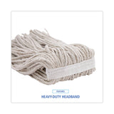 Boardwalk® Premium Cut-End Wet Mop Heads, Cotton, 16oz, White, 12/Carton (BWK216CCT) Case of 12