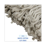 Boardwalk® Premium Cut-End Wet Mop Heads, Cotton, 20oz, White, 12/Carton (BWK220CCT) Case of 12