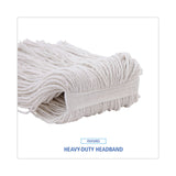 Boardwalk® Premium Cut-End Wet Mop Heads, Rayon, 24oz, White, 12/Carton (BWK224RCT) Case of 12