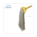 Boardwalk® Mop Head, Premium Standard Head, Cotton Fiber, 32oz, White, 12/Carton (BWK232C) Case of 12