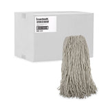 Boardwalk® Mop Head, Premium Standard Head, Cotton Fiber, 32oz, White, 12/Carton (BWK232C) Case of 12