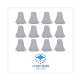 Boardwalk® Mop Head, Premium Standard Head, Rayon Fiber, 32oz, White, 12/Carton (BWK232R) Case of 12