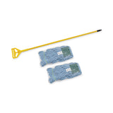 Boardwalk® Looped End Mop Kit, Medium Blue Cotton/Rayon/Synthetic Head, 60" Yellow Metal/Polypropylene Handle (BWK400MBC) Each