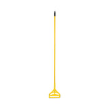 Boardwalk® Looped End Mop Kit, Medium Blue Cotton/Rayon/Synthetic Head, 60" Yellow Metal/Polypropylene Handle (BWK400MBC) Each
