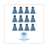 Boardwalk® Mop Head, Premium Standard Head, Cotton/Rayon Fiber, Medium, Blue, 12/Carton (BWK402BL) Case of 12