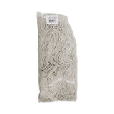 Boardwalk® Pro Loop Web/Tailband Wet Mop Head, Cotton, 24oz, White, 12/Carton (BWK424CCT) Case of 12