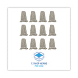 Boardwalk® Pro Loop Web/Tailband Wet Mop Head, Cotton, 24oz, White, 12/Carton (BWK424CCT) Case of 12