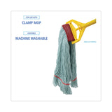 Boardwalk® EchoMop with Looped-End Wet Head, Synthetic/Cotton, Large, Blue (BWK1400LEA) Each