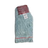 Boardwalk® EchoMop with Looped-End Wet Head, Synthetic/Cotton, Large, Blue (BWK1400LEA) Each