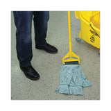 Boardwalk® EchoMop with Looped-End Wet Head, Synthetic/Cotton, Medium, Blue, 12/Carton (BWK1400MCT) Case of 12