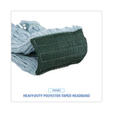 Boardwalk® EchoMop with Looped-End Wet Head, Synthetic/Cotton, Medium, Blue, 12/Carton (BWK1400MCT) Case of 12