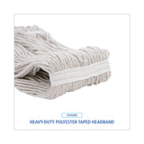 Boardwalk® Pro Loop Web/Tailband Wet Mop Head, Cotton, 12/Carton (BWK4024CCT) Case of 12