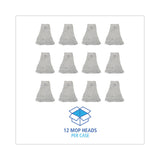 Boardwalk® Pro Loop Web/Tailband Wet Mop Head, Rayon, #24 Size, White, 12/Carton (BWK4024RCT) Case of 12