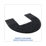 Boardwalk® Commode Mat 2.0, Rubber, 22 x 22, Black, 6/Carton (BWKCMBB) Case of 6