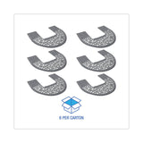 Boardwalk® Commode Mat 2.0, Rubber, 22 x 22, Gray/White, 6/Carton (BWKCMGW) Case of 6