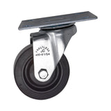 Rubbermaid® Commercial Replacement Plate Casters, Rigid Mount Plate, 3.5" Rubber Wheel, Black (SGSFG1005L40000) Each