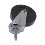 Rubbermaid® Commercial Replacement Bayonet-Stem Swivel Casters, Threaded Stem (0.28" x 1.5"), 4" Hard Rubber Wheel, Black (SGSFG1304L30000) Each
