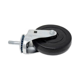 Rubbermaid® Commercial Replacement Bayonet-Stem Swivel Casters, Threaded Stem (0.31" x 1.63"), 5" Hard Rubber Wheel, Black (SGSFG1314L30000) Each