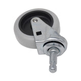 Rubbermaid® Commercial Replacement Bayonet-Stem Swivel Casters, Grip Ring Stem (0.5" x 1.25"), 3" Hard Rubber Wheel, Gray (SGSFG3421L60000) Each