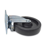 Rubbermaid® Commercial Replacement Plate Casters, Rigid Mount Plate, 5" Polypropylene Wheel, Black (SGSFG4614L30000) Each
