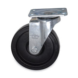 Rubbermaid® Commercial Replacement Plate Casters, Rigid Mount Plate, 5" Polypropylene Wheel, Black (SGSFG4614L30000) Each
