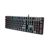 Adesso RGB Programmable Mechanical Gaming Keyboard with Detachable Magnetic Palmrest, 108 Keys, Black (ADEAKB650EB) Each