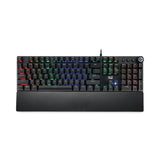 Adesso RGB Programmable Mechanical Gaming Keyboard with Detachable Magnetic Palmrest, 108 Keys, Black (ADEAKB650EB) Each