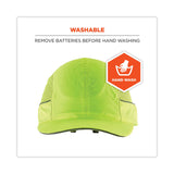 ergodyne® Skullerz 8960 Bump Cap with LED Lighting, Short Brim, Lime Green, Ships in 1-3 Business Days (EGO23377) Each