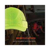 ergodyne® Skullerz 8960 Bump Cap with LED Lighting, Short Brim, Lime Green, Ships in 1-3 Business Days (EGO23377) Each