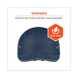 ergodyne® Skullerz 8965 Lightweight Bump Cap Hat with LED Lighting, Short Brim, Navy, Ships in 1-3 Business Days (EGO23338) Each