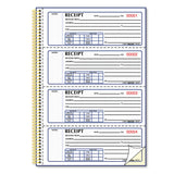 Rediform® Gold Standard Money Receipt Book, Two-Part Carbonless, 7 x 2.75, 4 Forms/Sheet, 300 Forms Total (RED8L810) Each