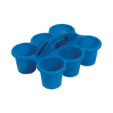Deflecto Little Artist Antimicrobial Six-Cup Caddy, Blue (DEF39509BLU) Each