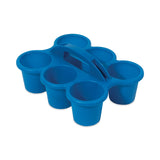 Deflecto Little Artist Antimicrobial Six-Cup Caddy, Blue (DEF39509BLU) Each