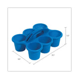 Deflecto Little Artist Antimicrobial Six-Cup Caddy, Blue (DEF39509BLU) Each