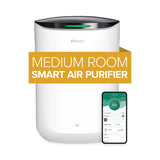 Filtrete™ Smart Medium Room Air Purifier, 150 sq ft Room Capacity, White (MMMFAPSC02N) Each
