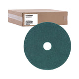 Boardwalk® Heavy-Duty Scrubbing Floor Pads, 19" Diameter, Green, 5/Carton (BWK4019GRE) Case of 5