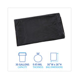 Boardwalk® Linear Low Density Industrial Can Liners, 30 gal, 0.65 mil, 30 x 36, Black, 200/Carton (BWKL3036H) Case of 200
