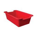 Deflecto Antimicrobial Rectangle Storage Bin, Red (DEF39510RED) Each