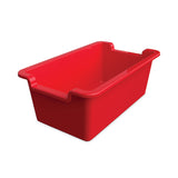 Deflecto Antimicrobial Rectangle Storage Bin, Red (DEF39510RED) Each