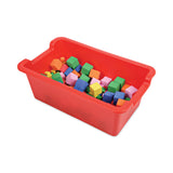 Deflecto Antimicrobial Rectangle Storage Bin, Red (DEF39510RED) Each